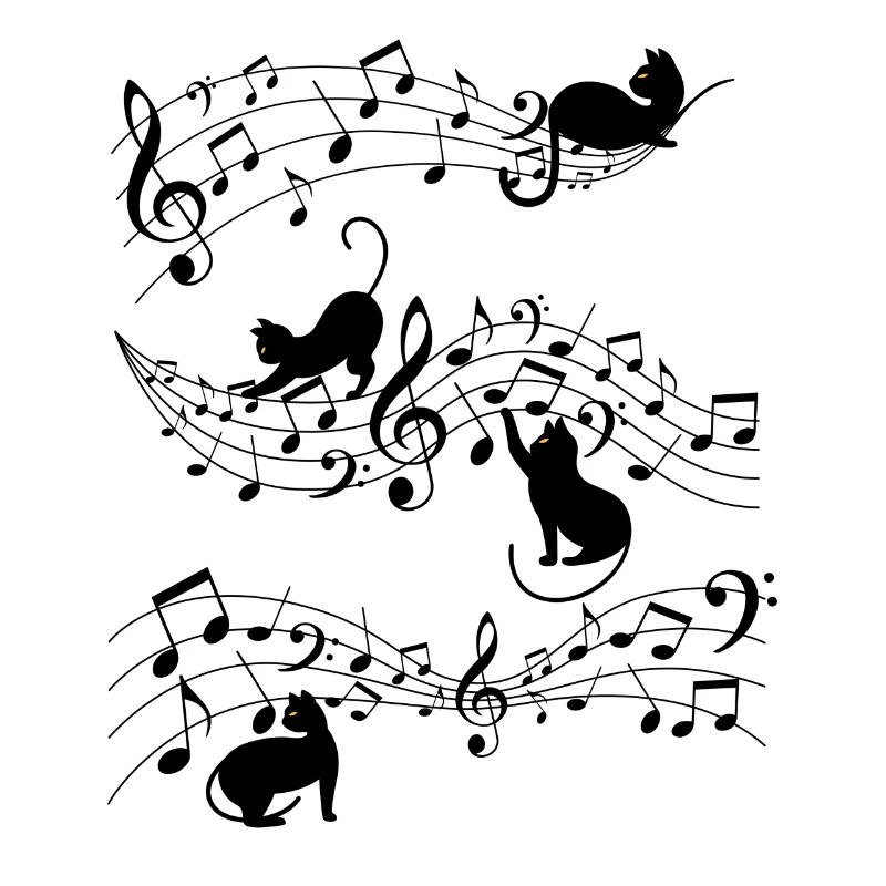 Note de musique et chat