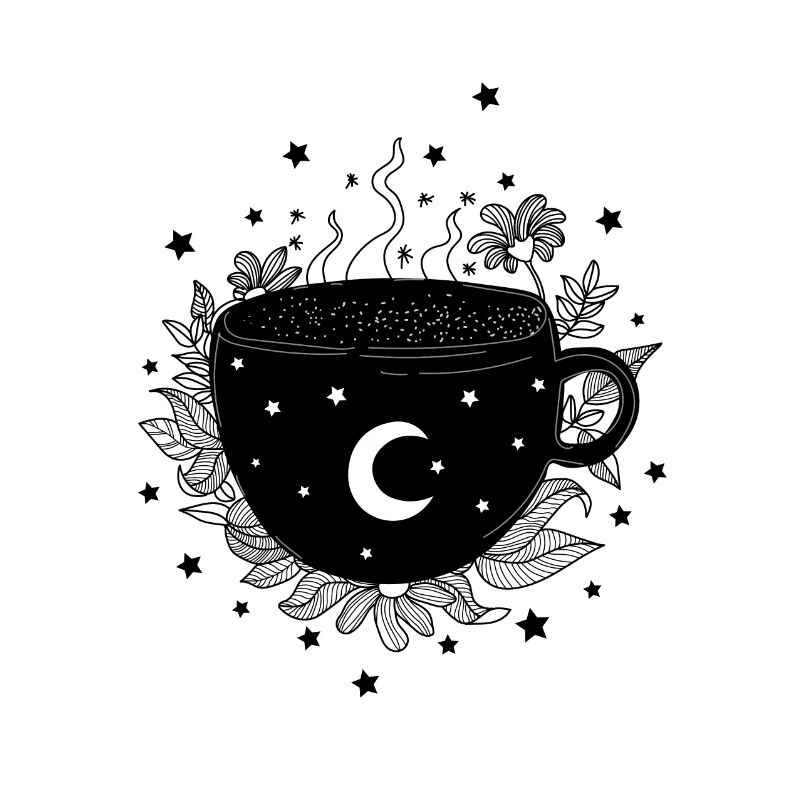 Mug with tea, herbs, witch mug, Halloween