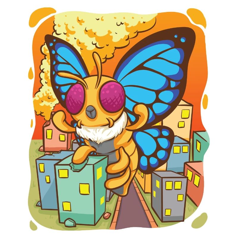 Papillon doux et la ville