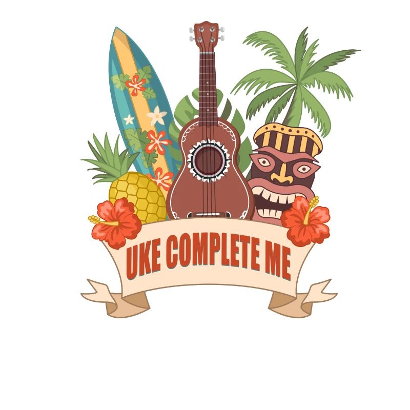 Uke Complete Me Ukulele Player Hawaiian Musician