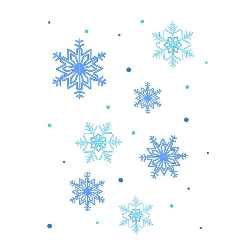 Snow stars, ice crystals
