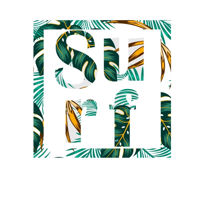 Surf palm tree white windsurfing surfing gift idea