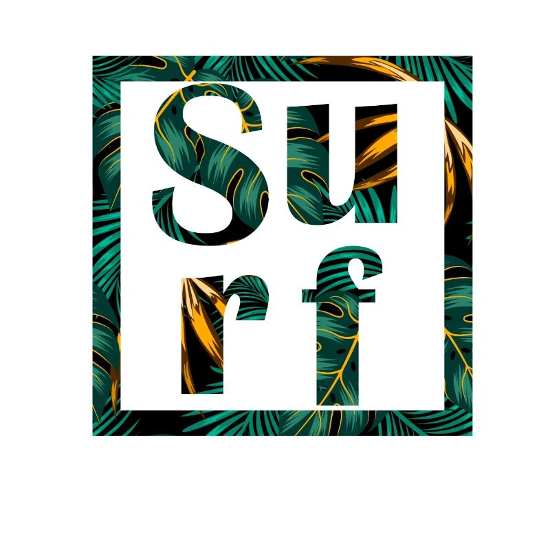 Surf Design Palme Windsurfen Surfen Geschenkidee