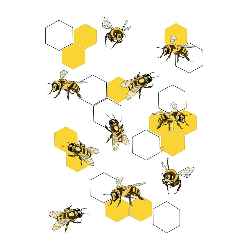 Bees on honeycomb