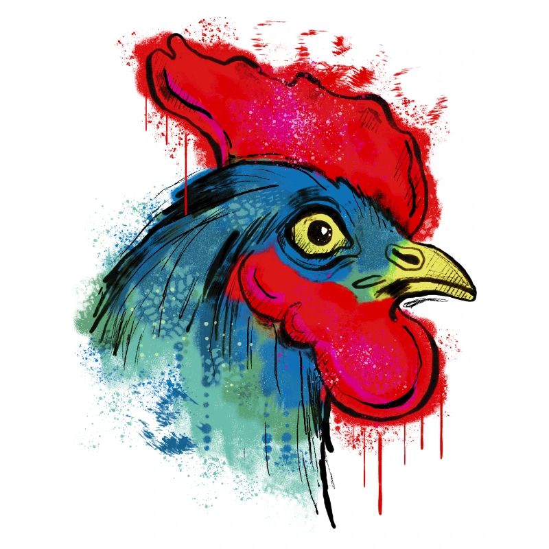 Le coq dans le profil