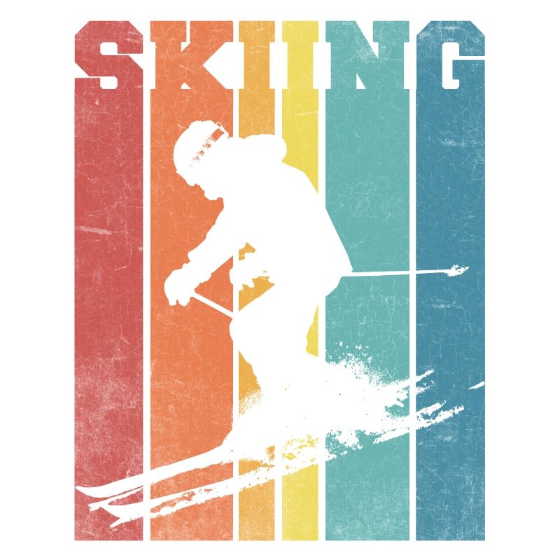 Ski palette couleurs rétro