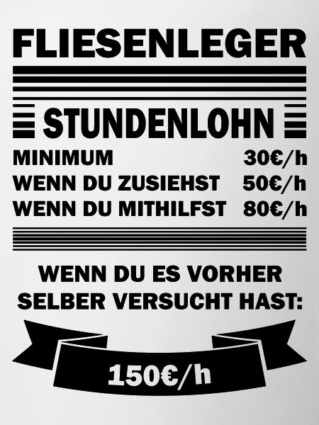 fliesenleger stundenlohn
