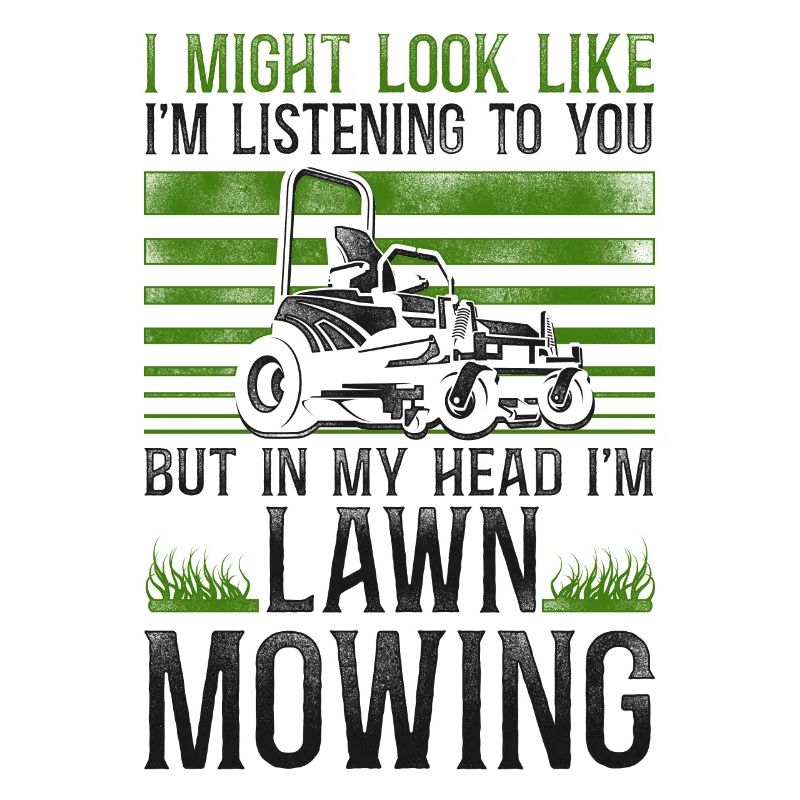 Lawn Mower Mowing Dad Father