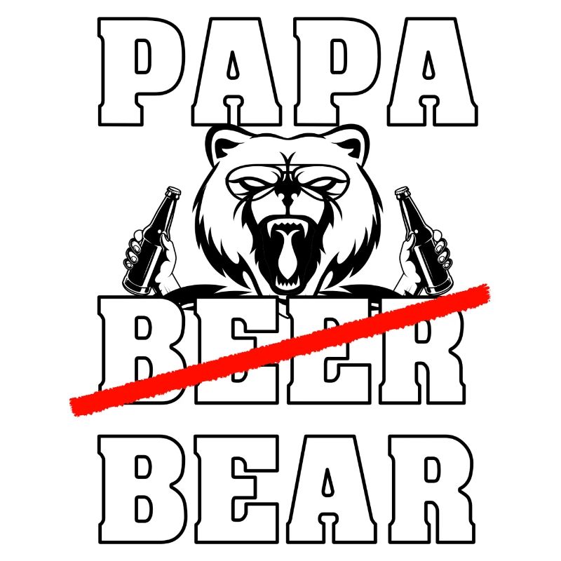 PAPA BEER BEAR rouge noir