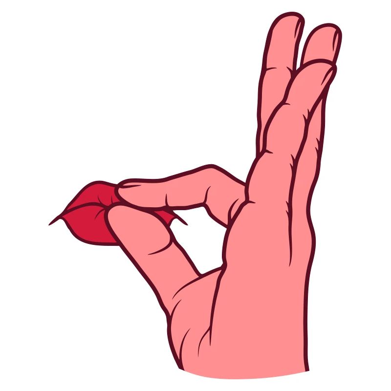 Louange Bouche Baiser Geste de la Main