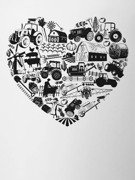 Farming Farmer Heart Tractor