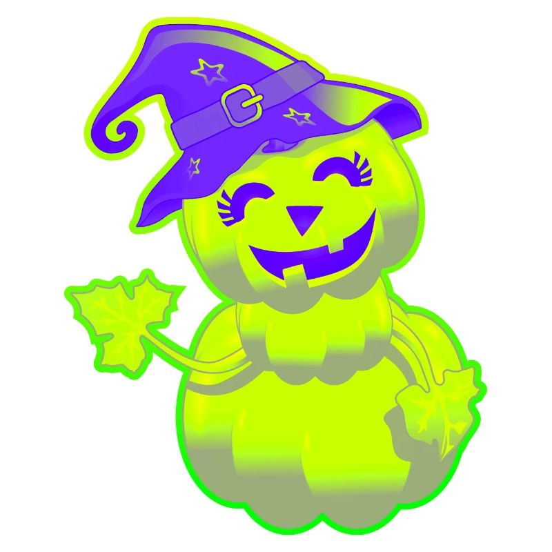 Cute Halloween Pumpkin - Green