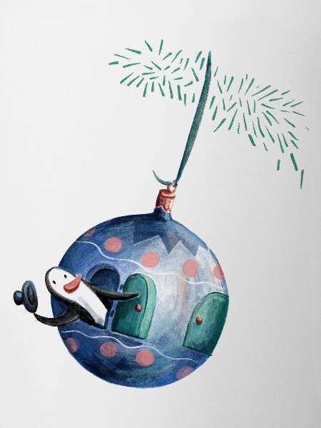 Christmas bauble penguin