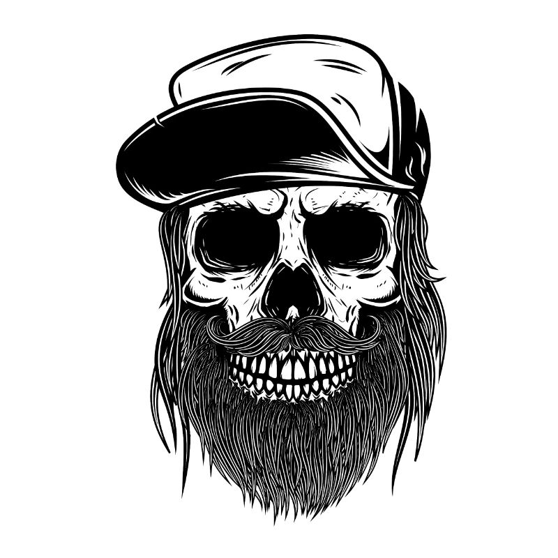 scruffy skull