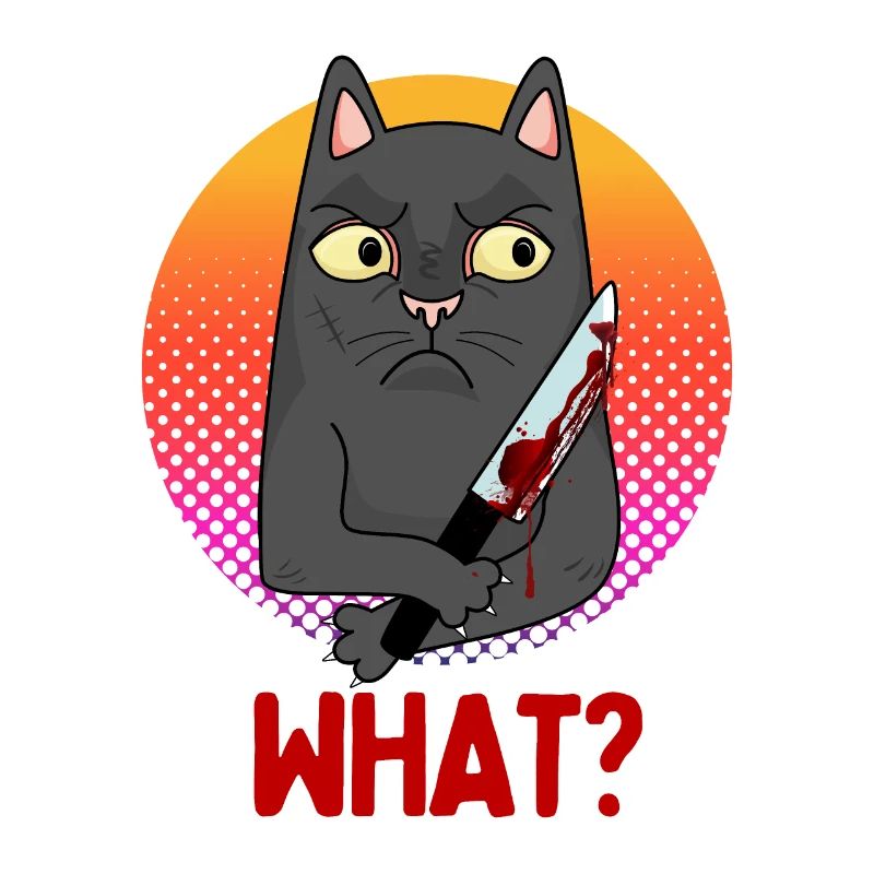 Funny Innocent Murder Cat Scary