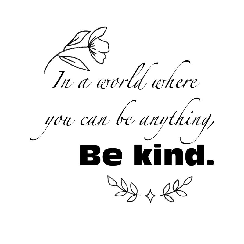 Message graphique Be Kind