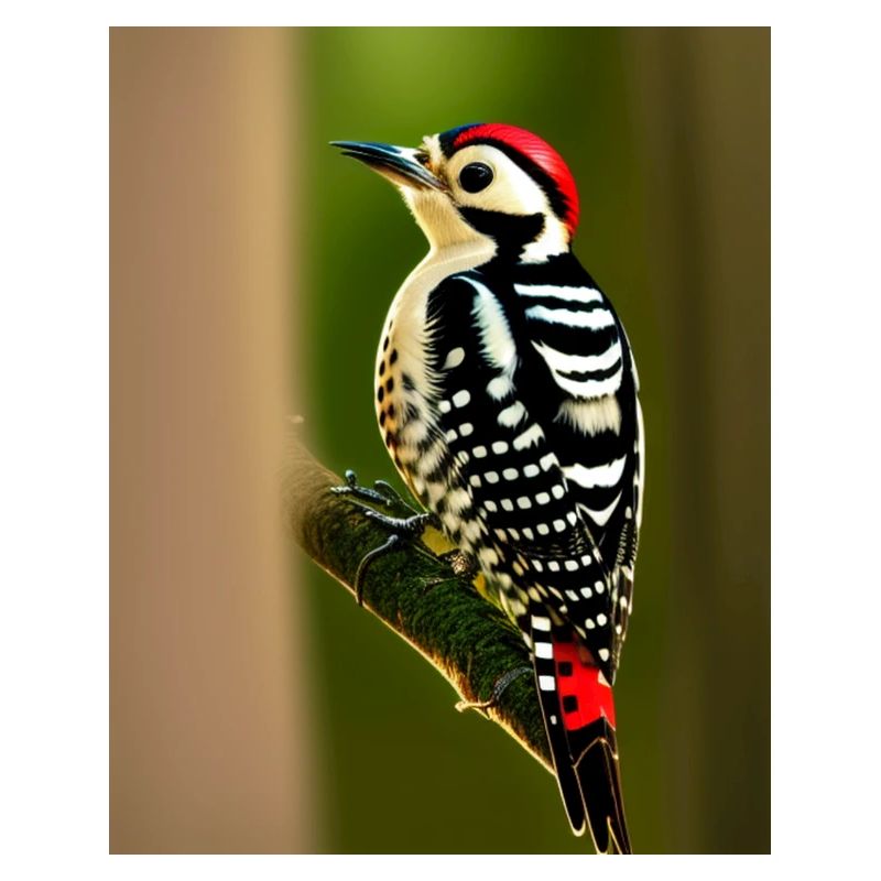 Pileated woodpecker red headed cool comic drawing