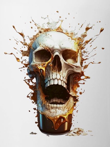 Skull Beer Explosion
