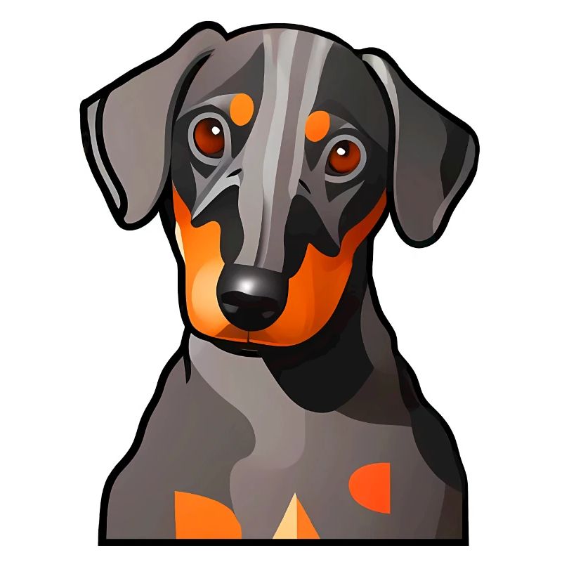 Dachshund Design Graphic Motif
