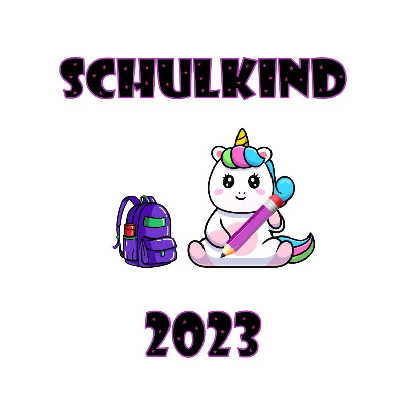 Schulkind 2023 - Einhorn Mädchen - Erster Schultag