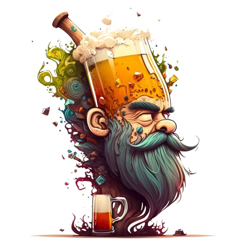 Motif de bière artisanale créative cool