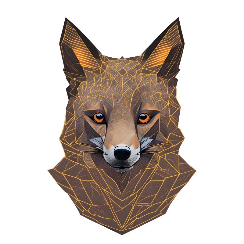 Geometric Fox Head