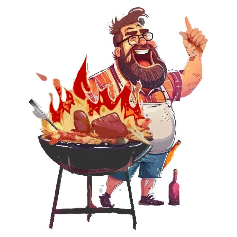 Funny grill master