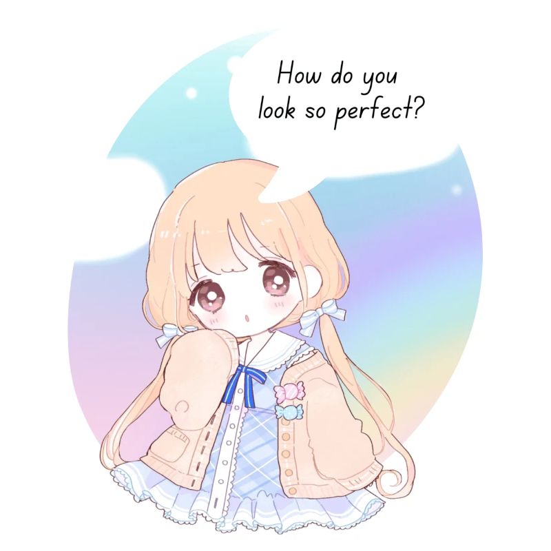 Ein perfekter Look eines niedlichen Anime-Charakters