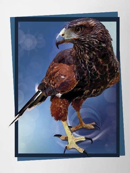 The red-and-black eagle