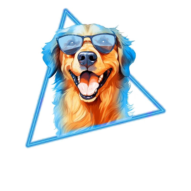 Golden Retriever mit Sonnenbrille