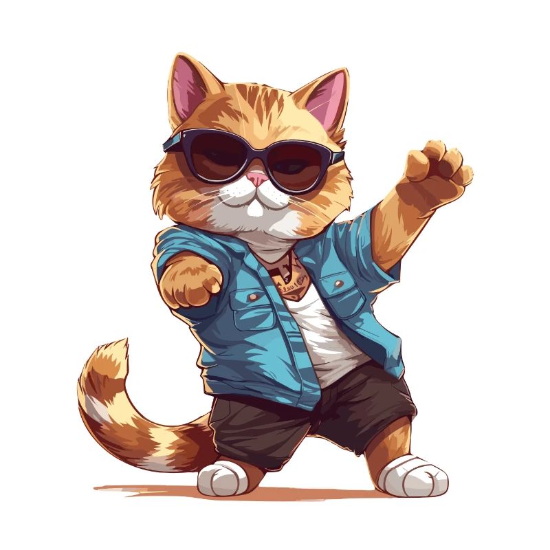 Dabbing Cat