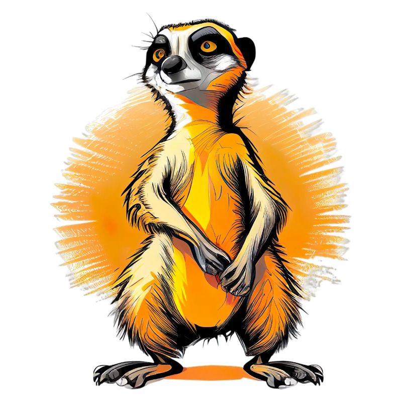 Fier suricate au coucher du soleil - Zoo Comic