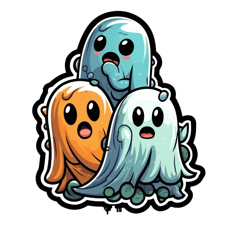 Sugary Ghost Trio Halloween Ghosts
