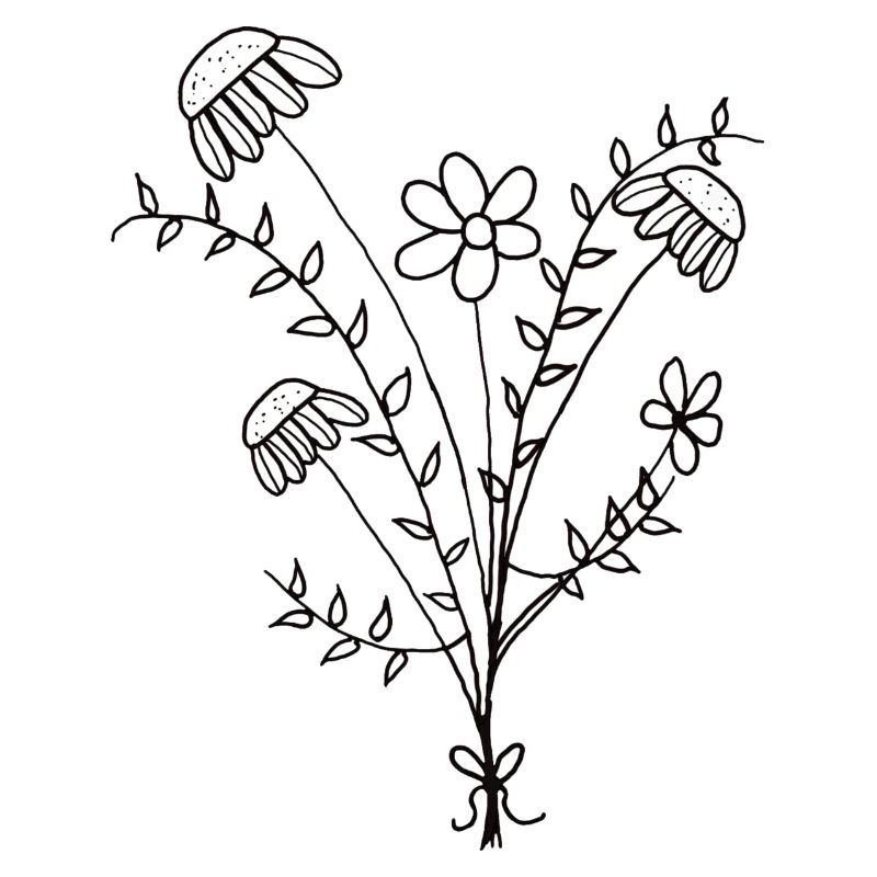 Minimale Blumenstrauß