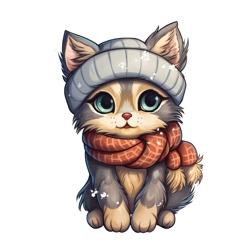 Cat in winter