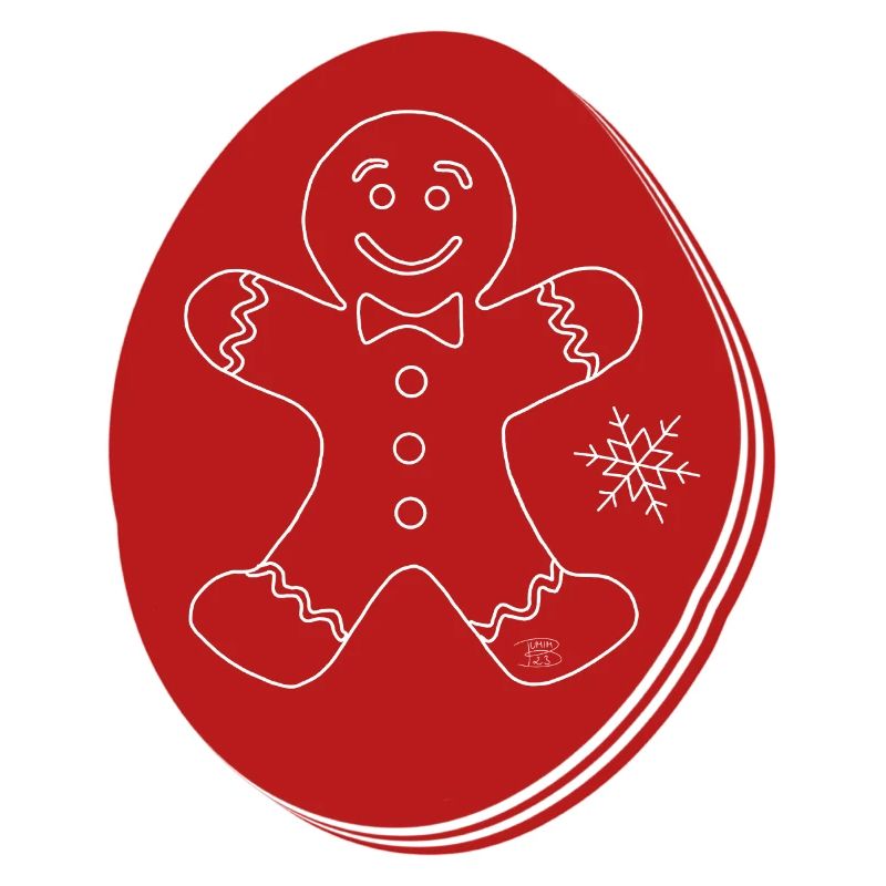 "Biscuit", boho line art design, series "Xmas"