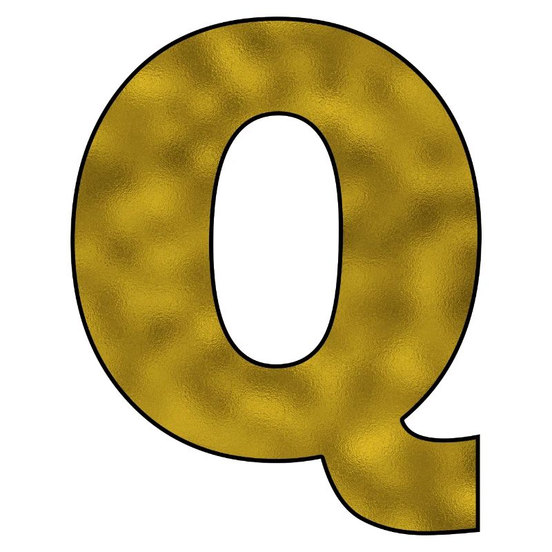 Buchstabe Q Gold