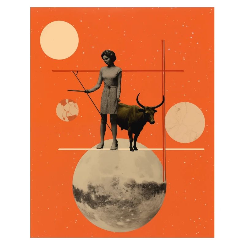 Sagittarius collage art astrology