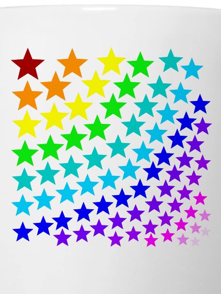 Regenbogen Sterne Geschenkidee bunt