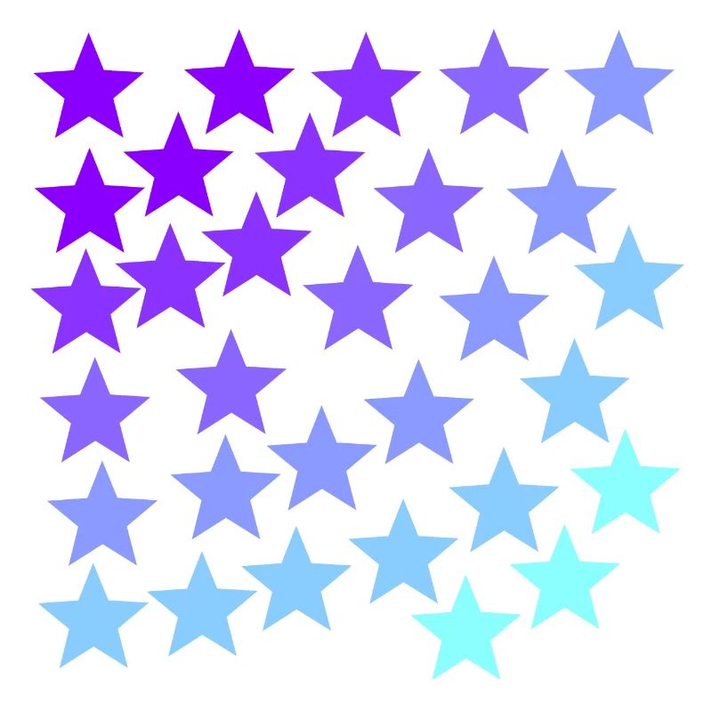 Etoiles violet turquoise lavande bleu clair idée cadeau