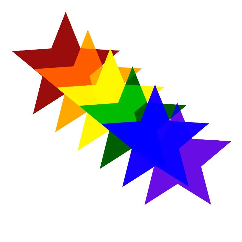 Colorful stars rainbow gift idea