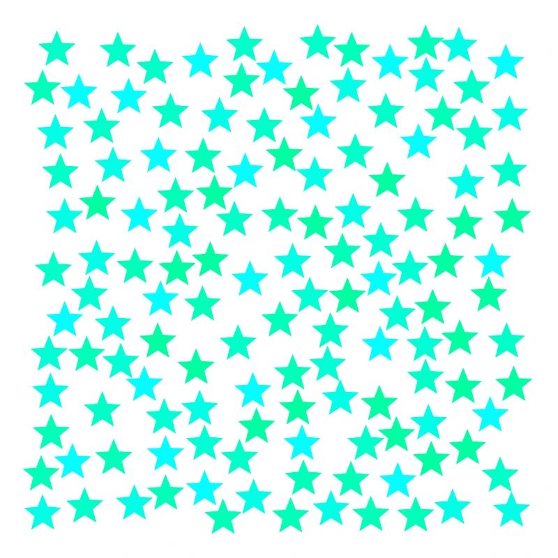 étoiles turquoise vert clair cyan idée cadeau