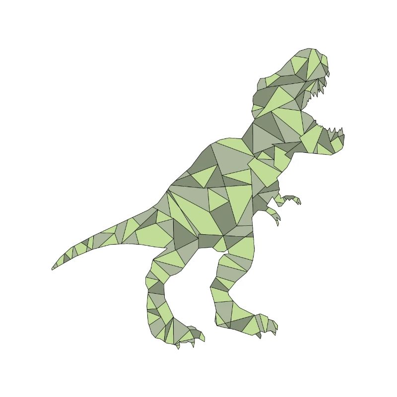 TREX Geometrischer Dinosaurier