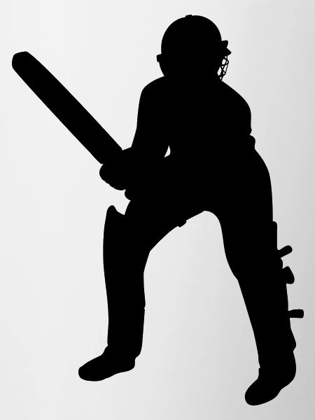 Cricket Batsman Batter Black