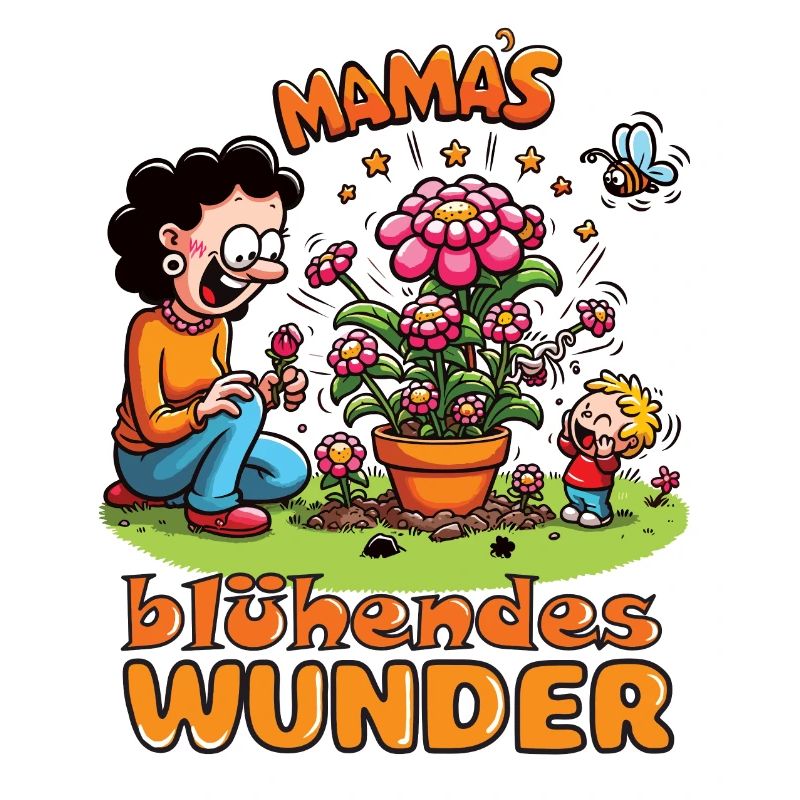 Mama's blühendes Wunder, Muttertrag, Garten, Kids