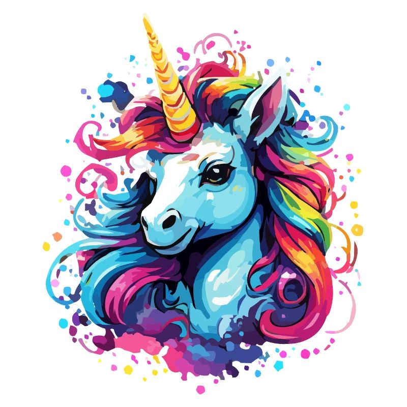 Einhorn bunt Regenbogen Pony Pferd