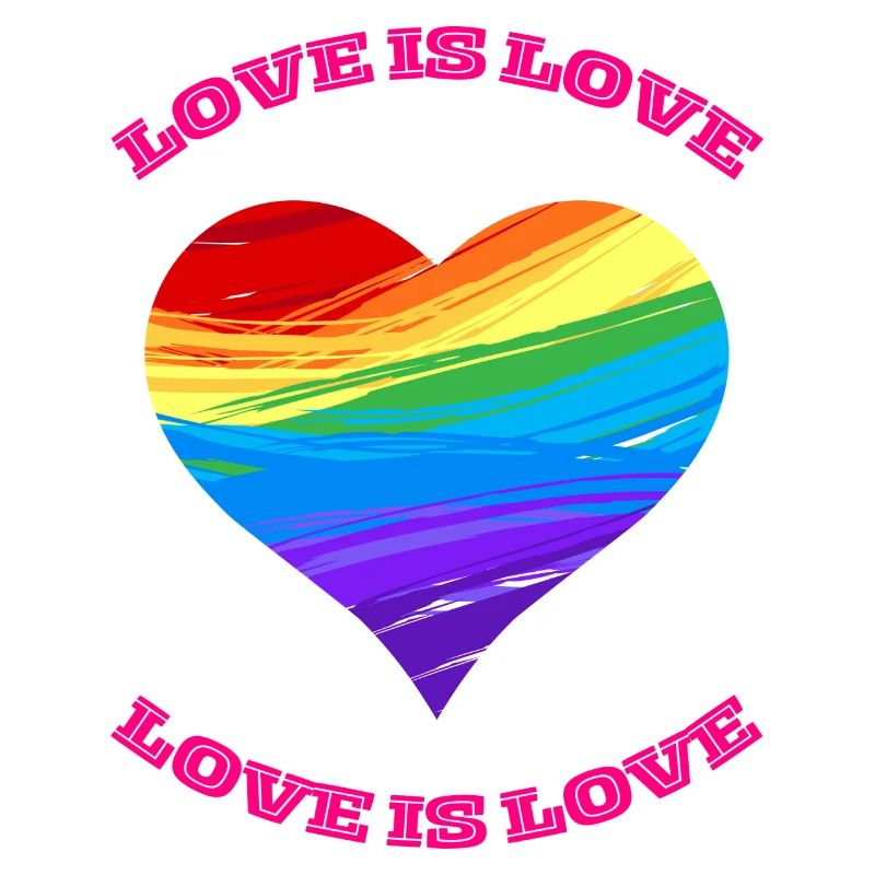 Liebe ist Liebe. Regenbogen-Herz-Design.