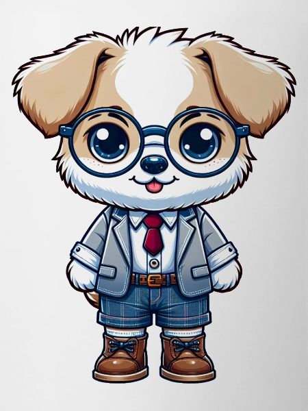 Cute Schoolboy Dog