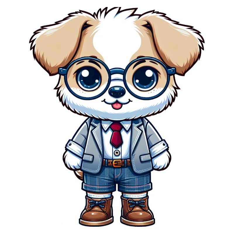Cute Schoolboy Dog