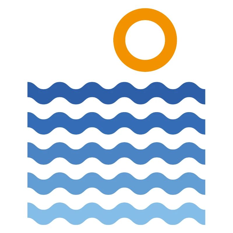 Soleil de mer Design abstrait Graphique / Illustration